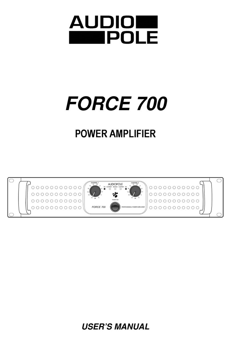 Audiopole FORCE 700 User manual Audiopole FORCE 700 User manual