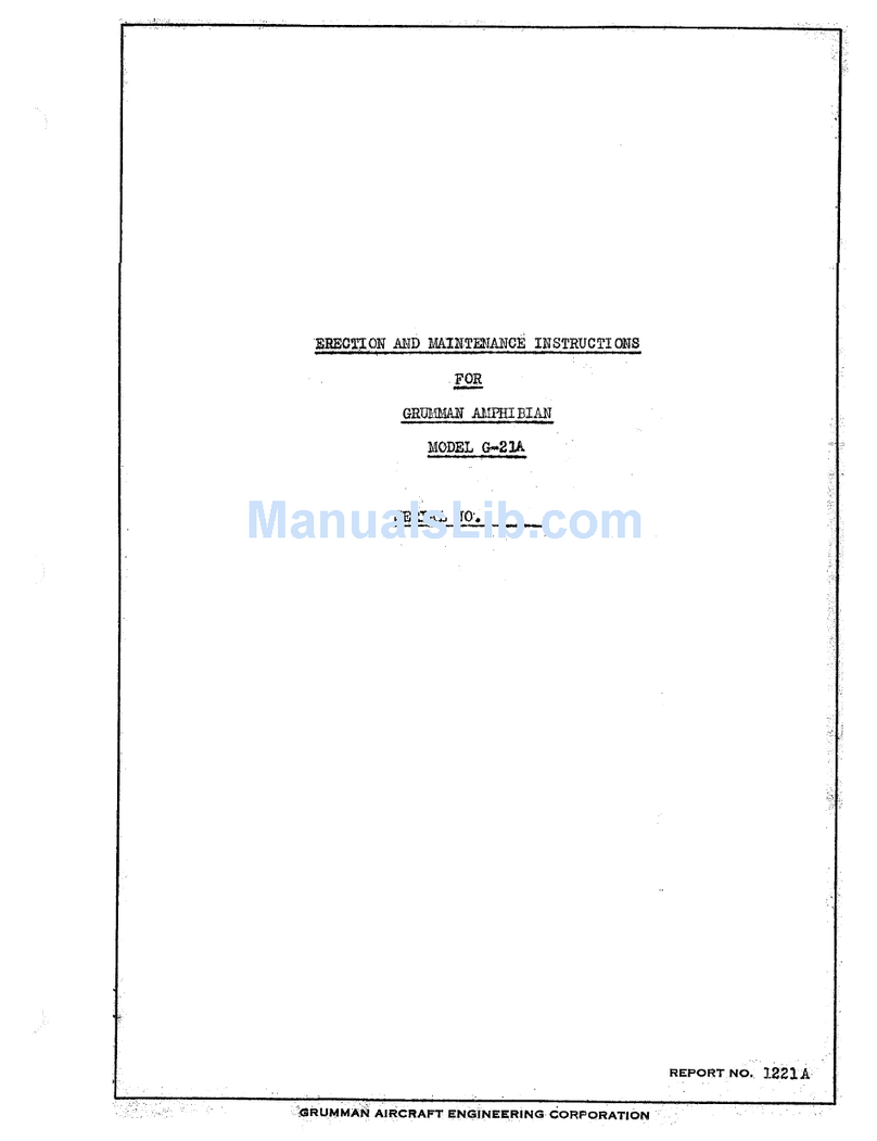 Grumman Amphibian G-21A Maintenance instructions