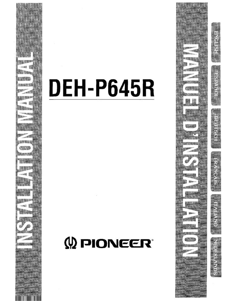 Pioneer DEH-P645R installation manual