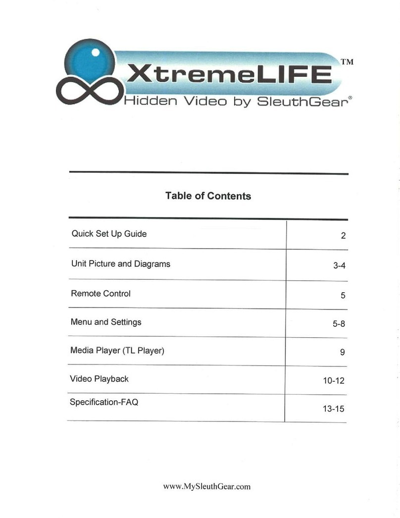 SleuthGear XtremeLife user manual