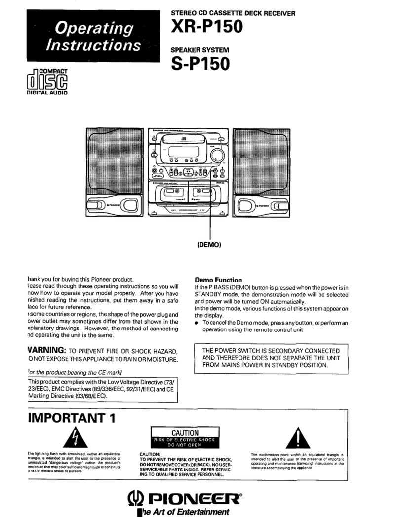 Pioneer XR-P150 User manual