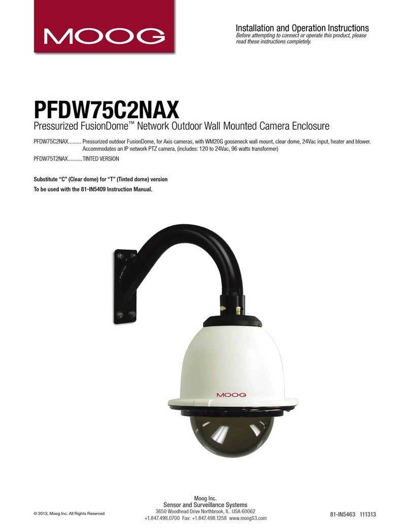 Moog Pressurized FusionDome PFDW75C2NAX User manual