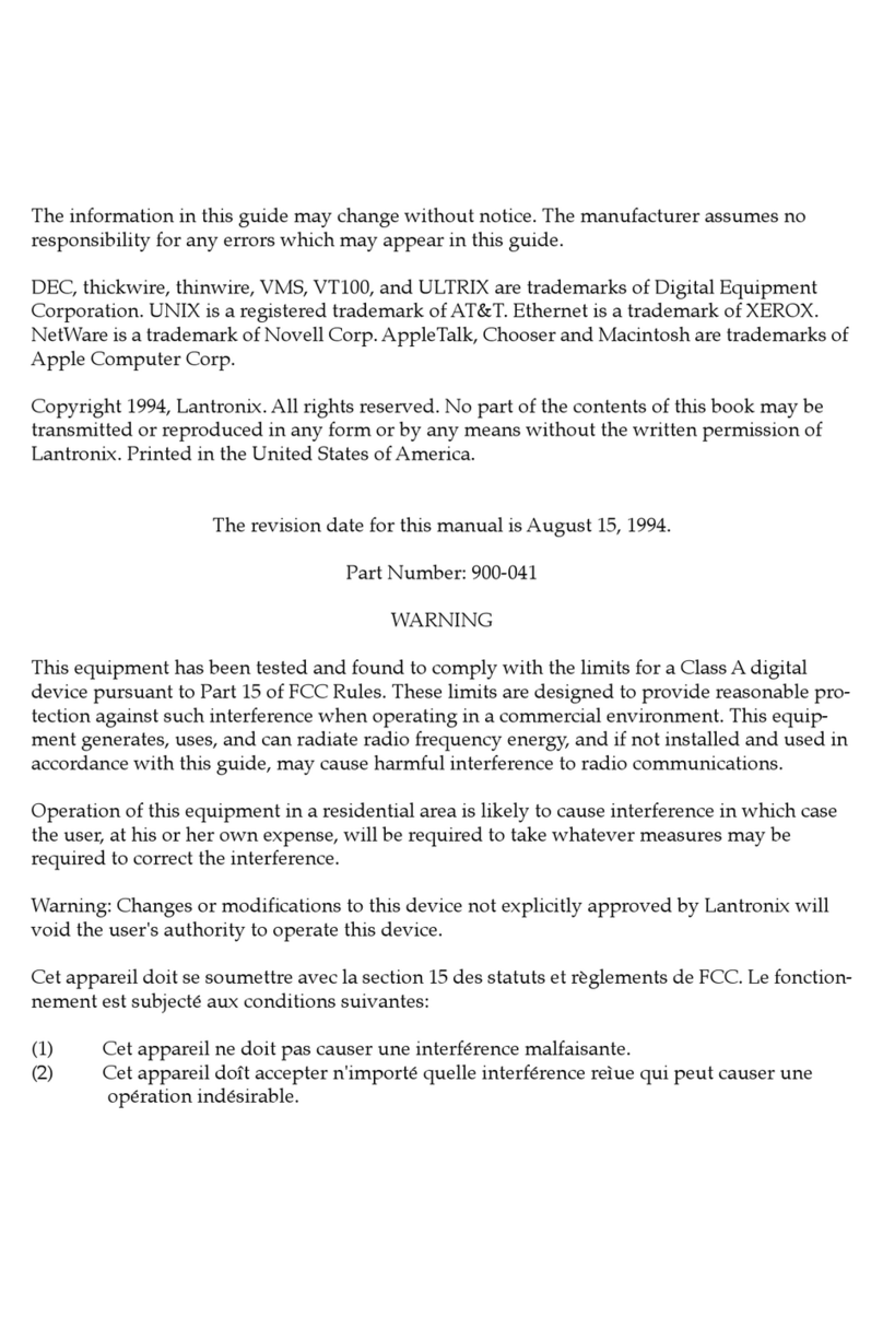 Lantronix LSB4 Reference manual