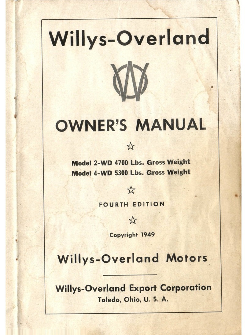 Willys Grooss Weight 4-WD owner's manual