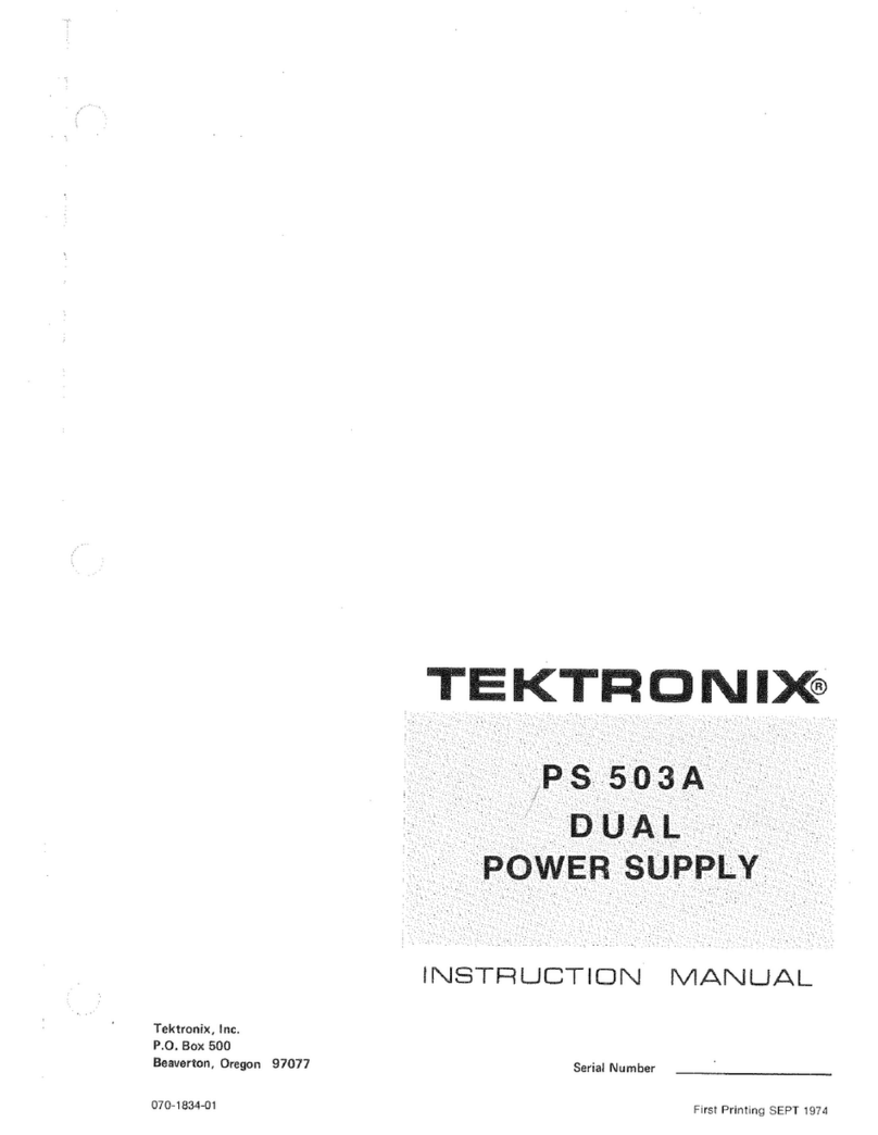 Tektronix PS 503S User manual
