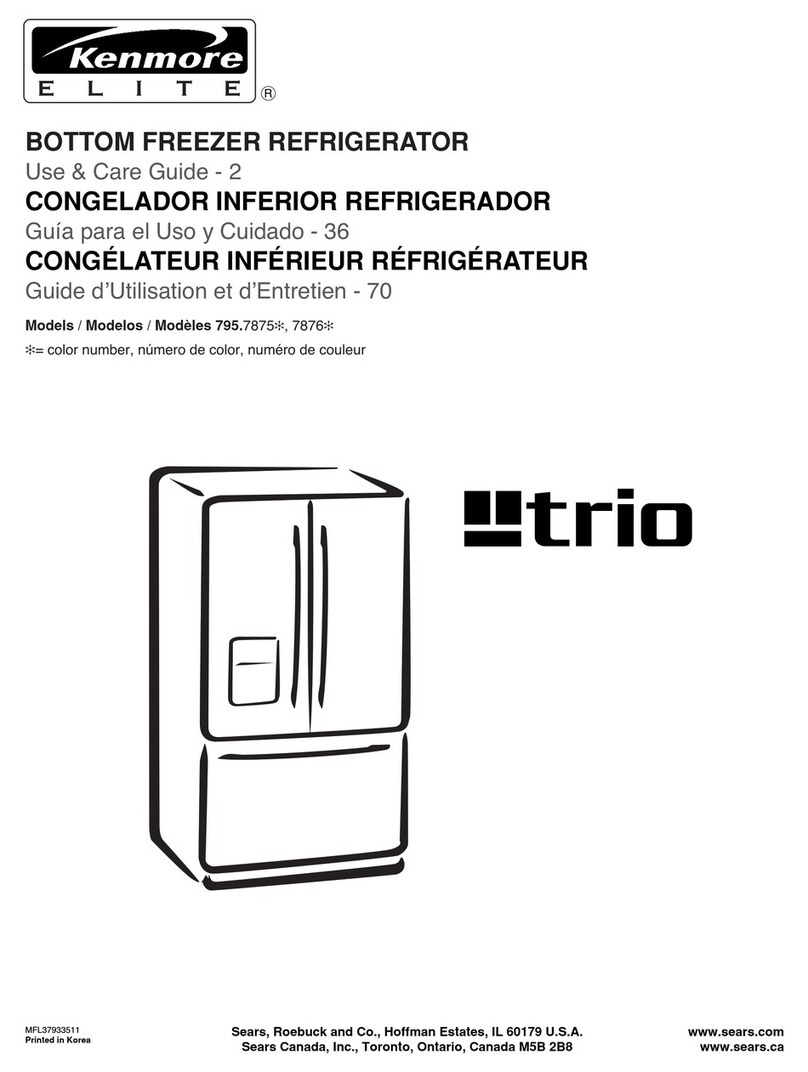 Kenmore Elite trio 795.7876 Series Use & care guide