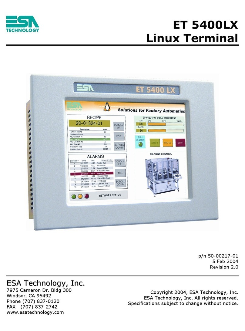 ESA Technology ET 5400LX user manual
