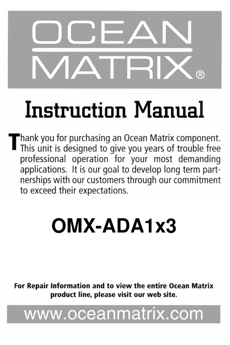 Ocean Matrix OMX-ADA1x3 instruction manual