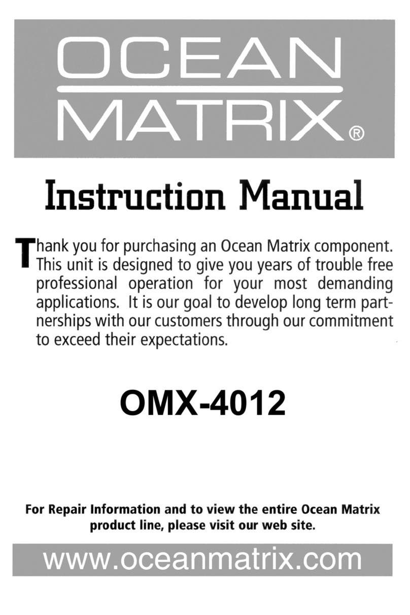 Ocean Matrix OMX-4012 User manual Ocean Matrix OMX-4012 User manual