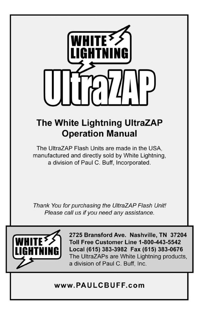 White Lightning UltraZap Operation manual