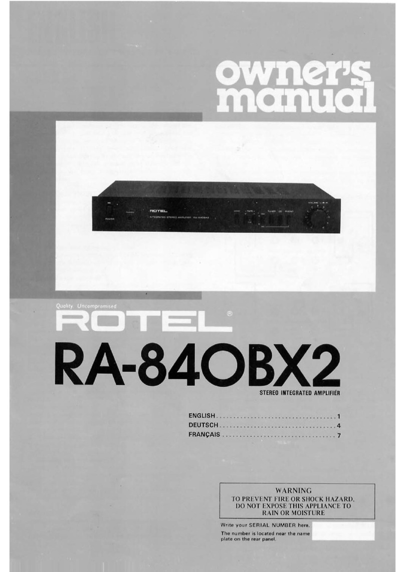 Rotel RA-84OBX2 User manual Rotel RA-84OBX2 User manual