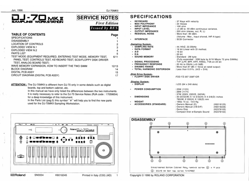 Roland DJ-70 MK II Operating and maintenance manual