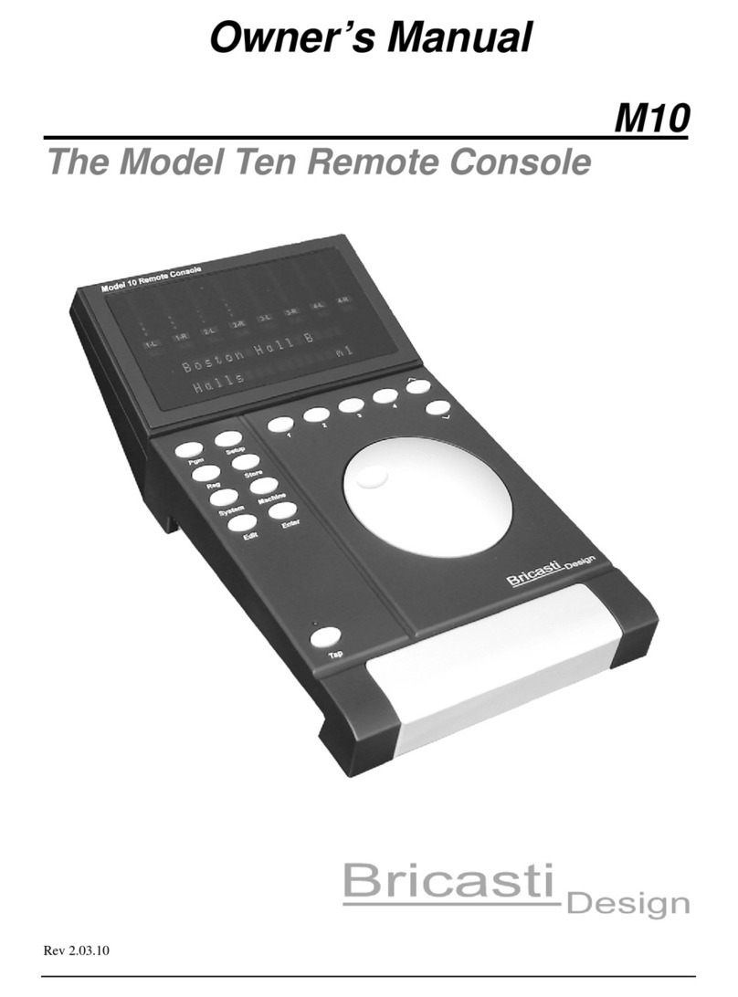 Bricasti Design Bricasti M10 Owner's manual