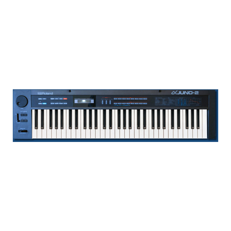 Roland Alpha Juno-2 Operating and maintenance manual