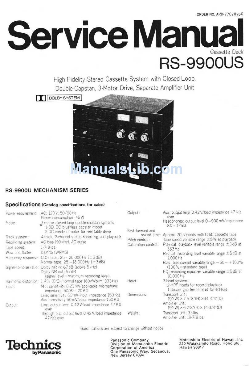 Technics RS-9900US User manual