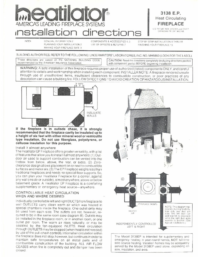 Heatilator 3138 E.P. Manual Heatilator 3138 E.P. Manual