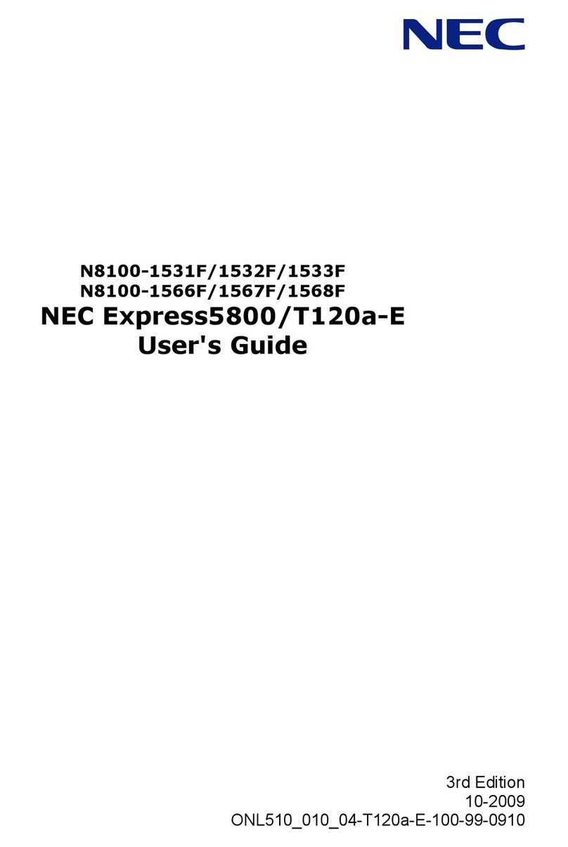 NEC Express5800/T120a-E N8100-1531F user guide
