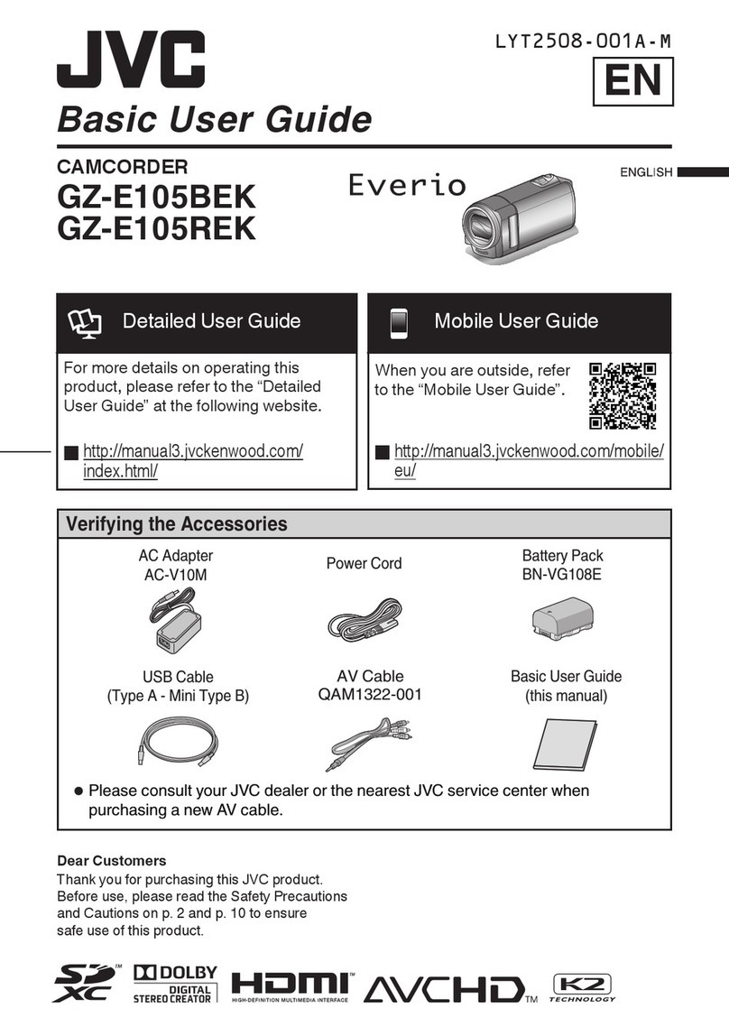 JVC Everio GZ-E105BEK Basic user's guide