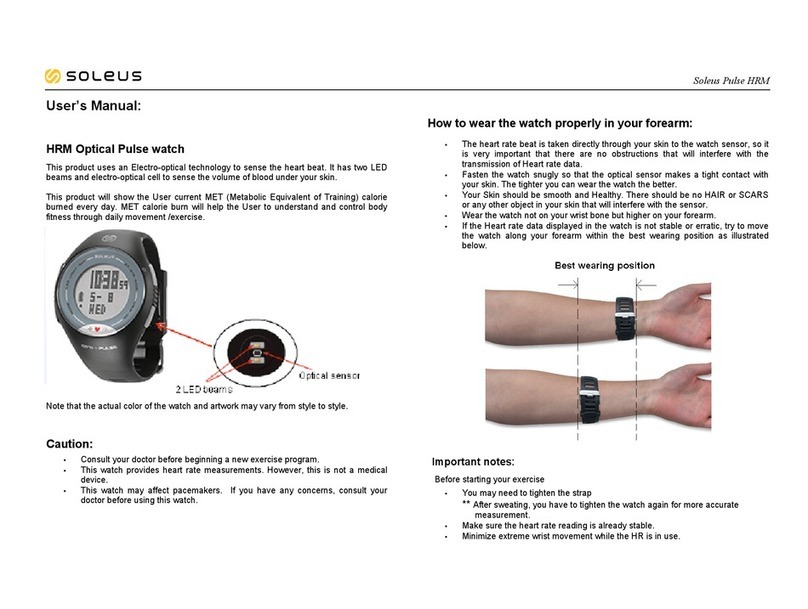Soleus Watches PULSE HRM user manual