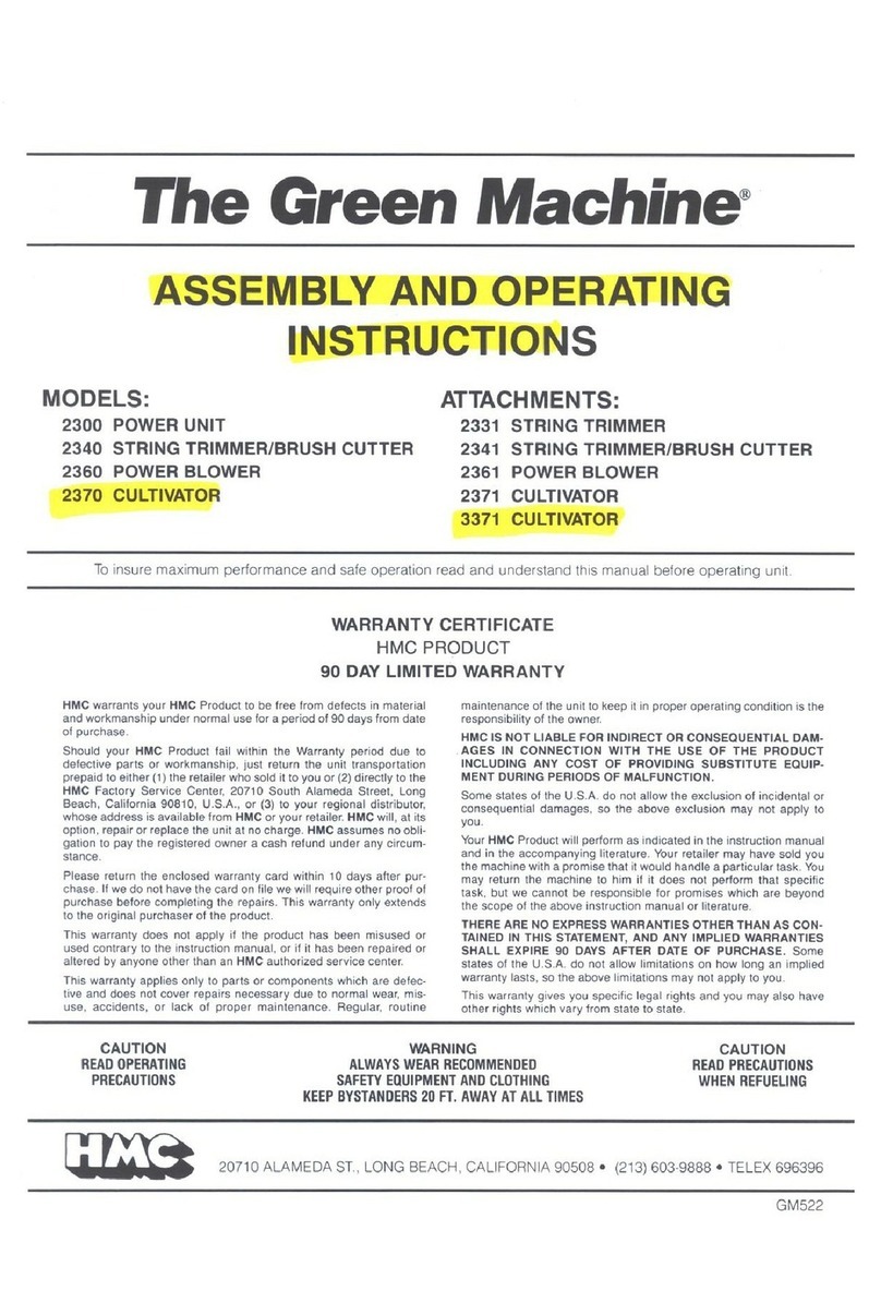 HMC The Creen Machine 2300 Assembly and operating instructions HMC The Creen Machine 2300 Assembly and operating instructions