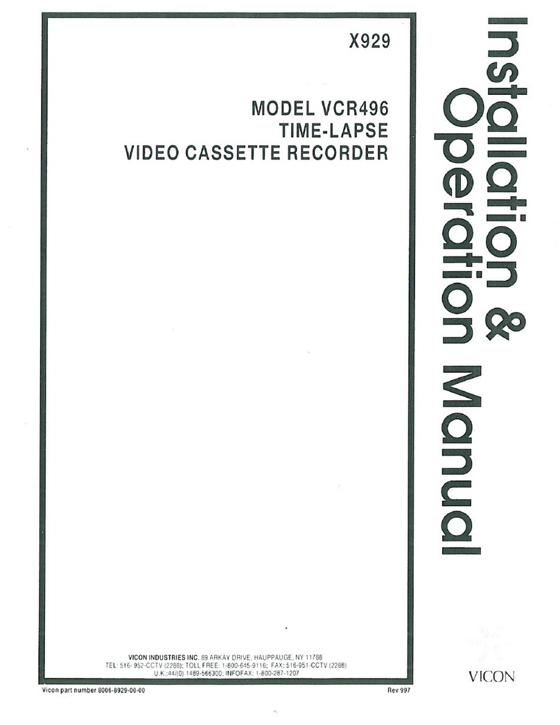 Vicon VCR496 User manual