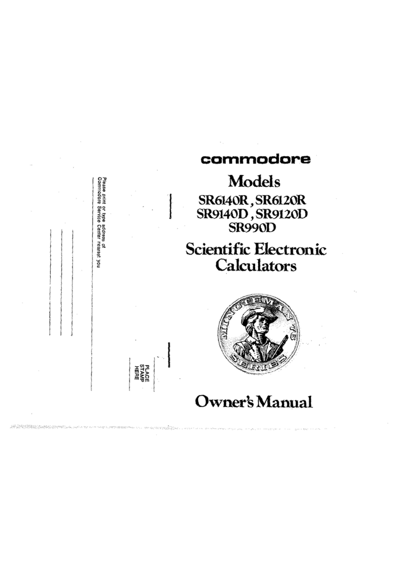 Commodore SR6140R owner's manual
