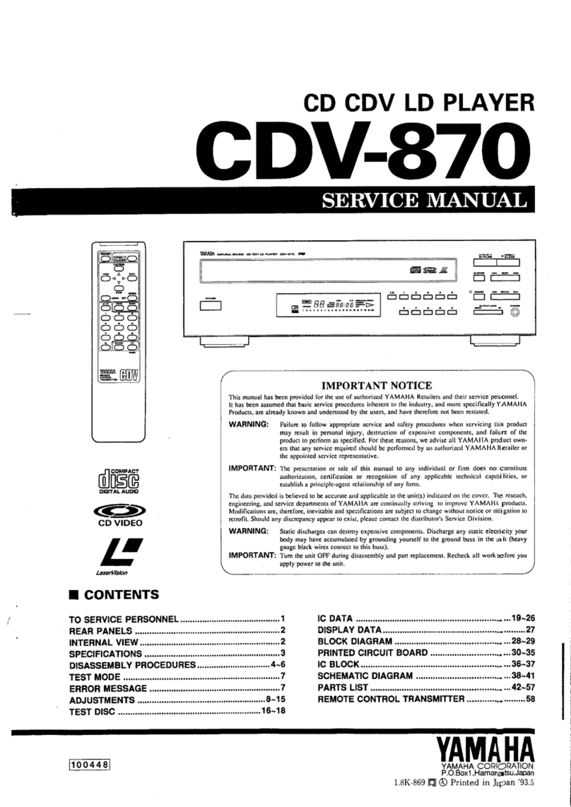 Yamaha CDV-870 User manual
