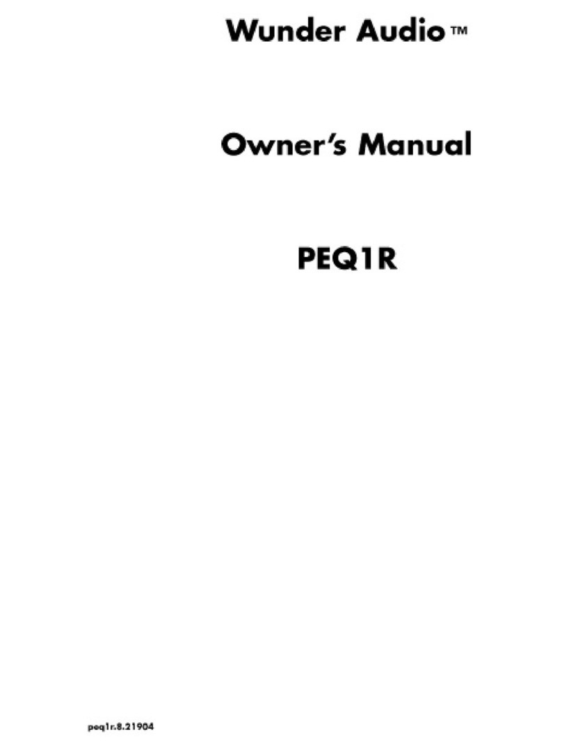 Wunder Audio peq1r owner's manual