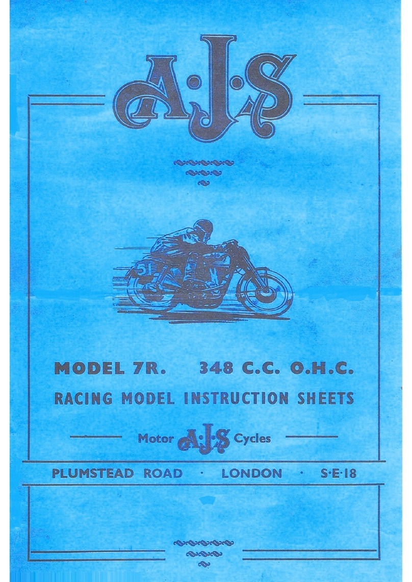 A.J.S. 7R instruction sheet