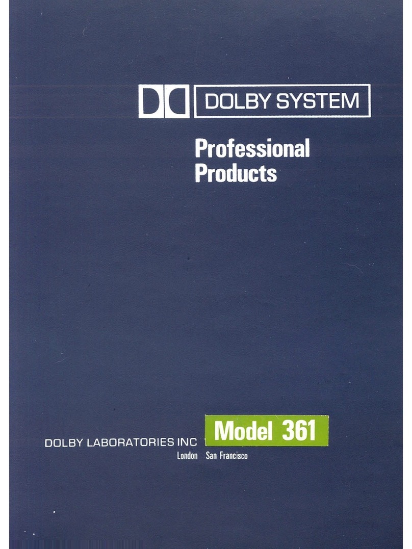Dolby Laboratories 361 instruction manual