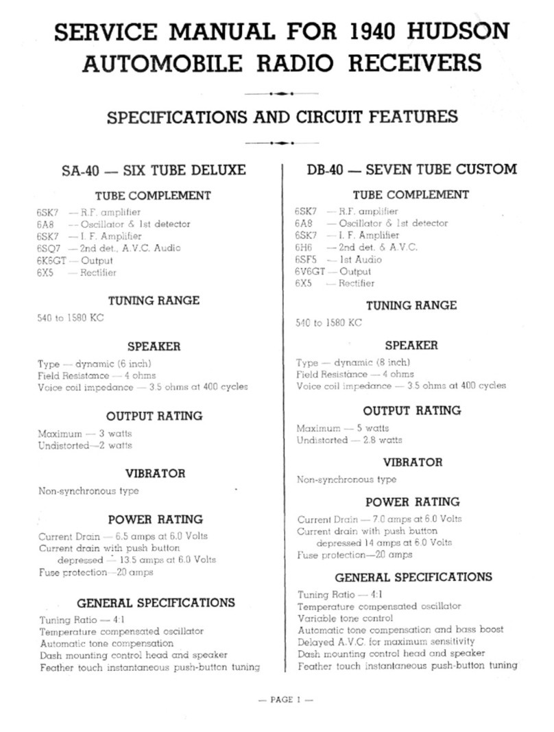 Hudson SA-40 Service manual