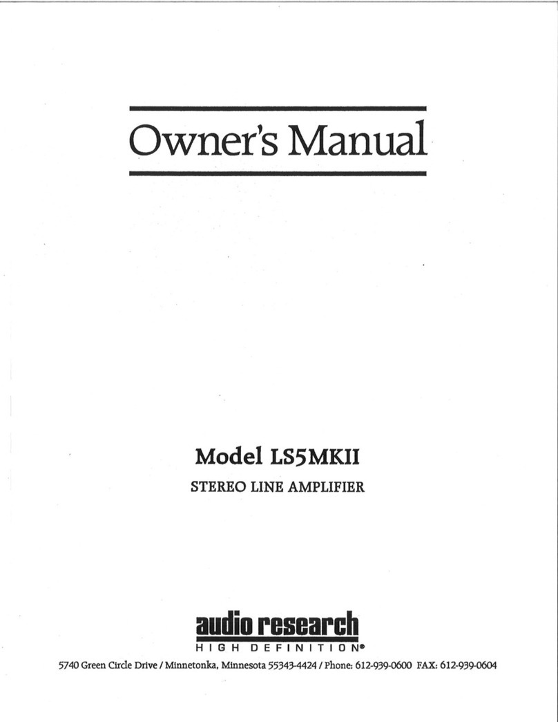 Audio Research LS5MKII User manual