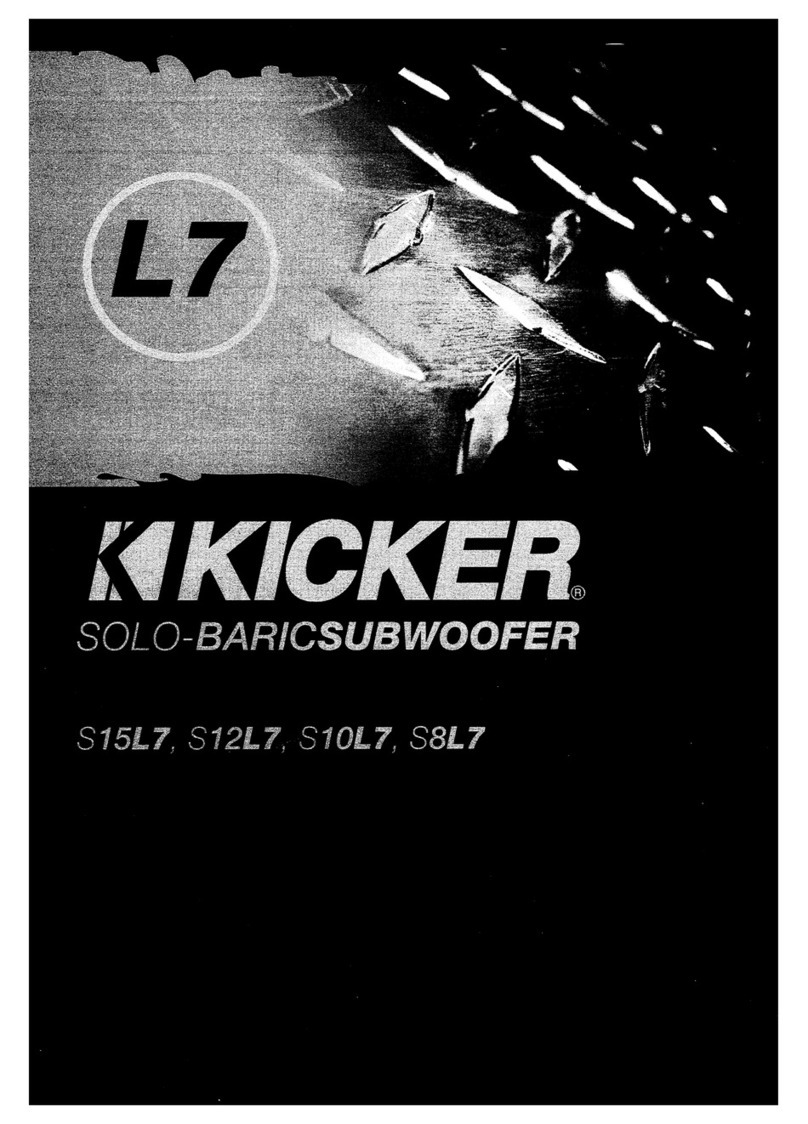 Kicker SOLO-BARIC S15L7 owner's manual