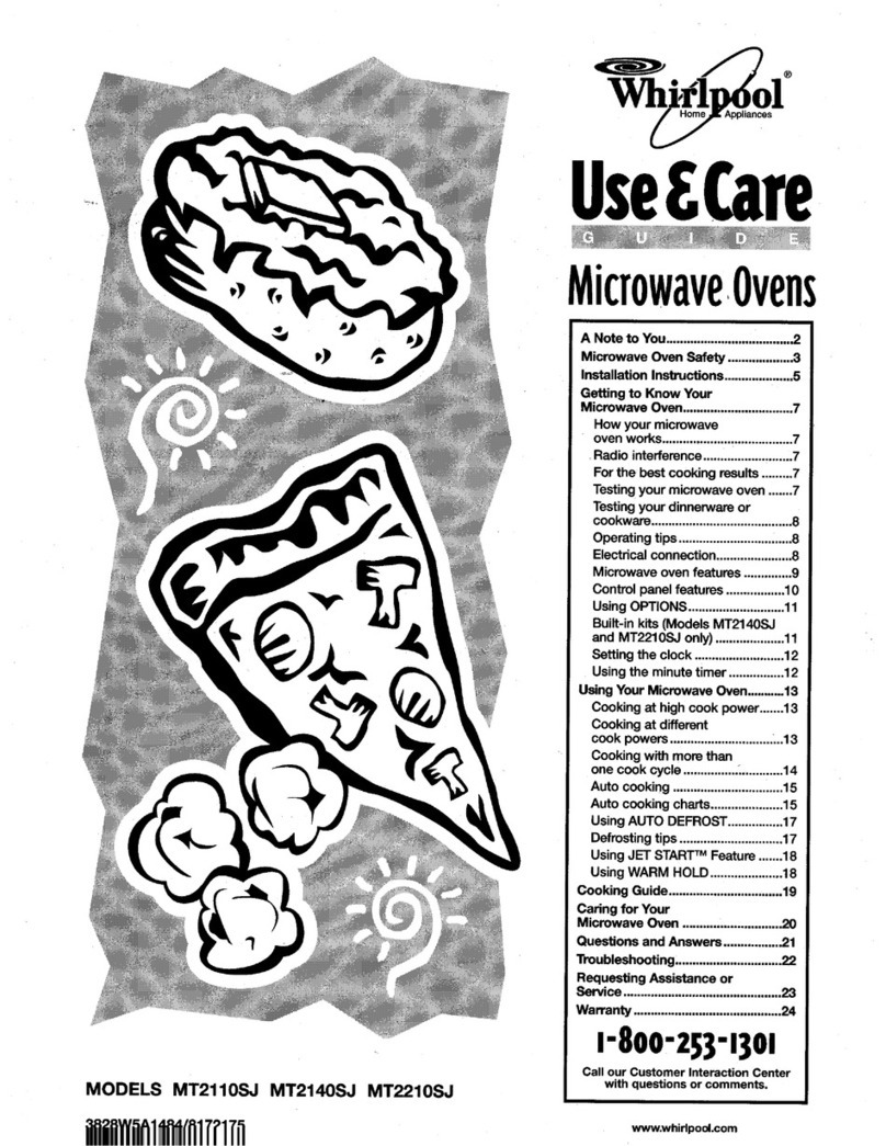 Whirlpool MT2110SJ use & care