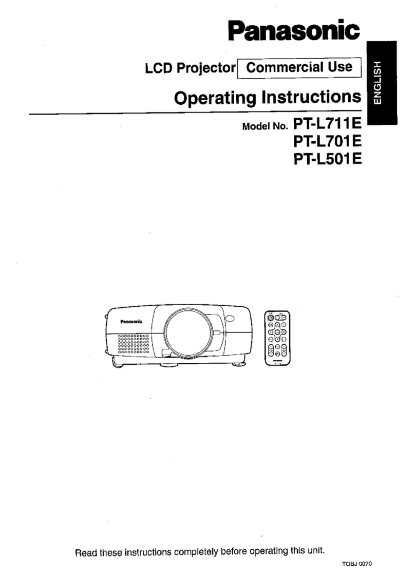 Panasonic PT-L711E User manual