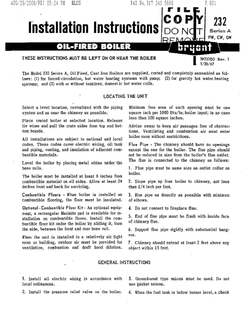 Bryant 4PW232 User manual