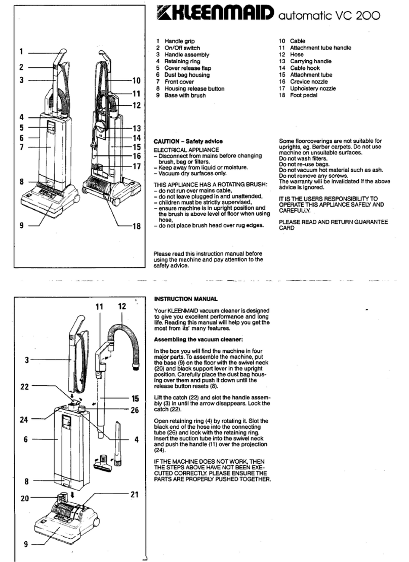 Kleenmaid VC 200 manual