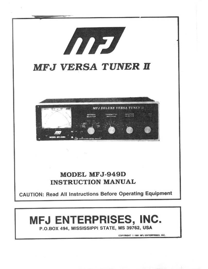 MFJ Versa Tuner II MFJ-949D User manual