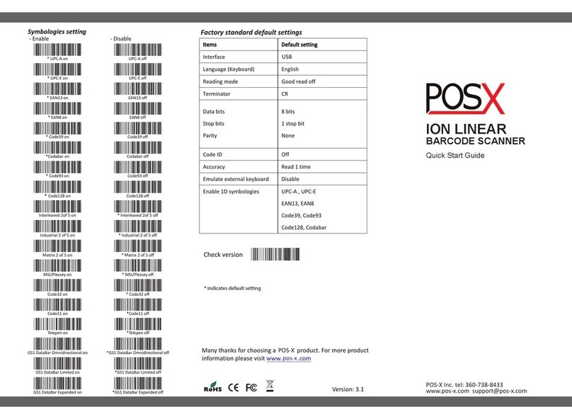 POS-X ION Linear quick start guide
