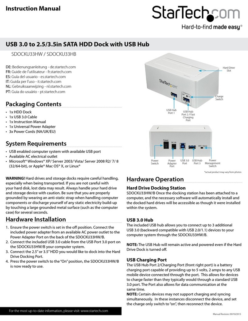 StarTech.com SDOCKU33HB instruction manual