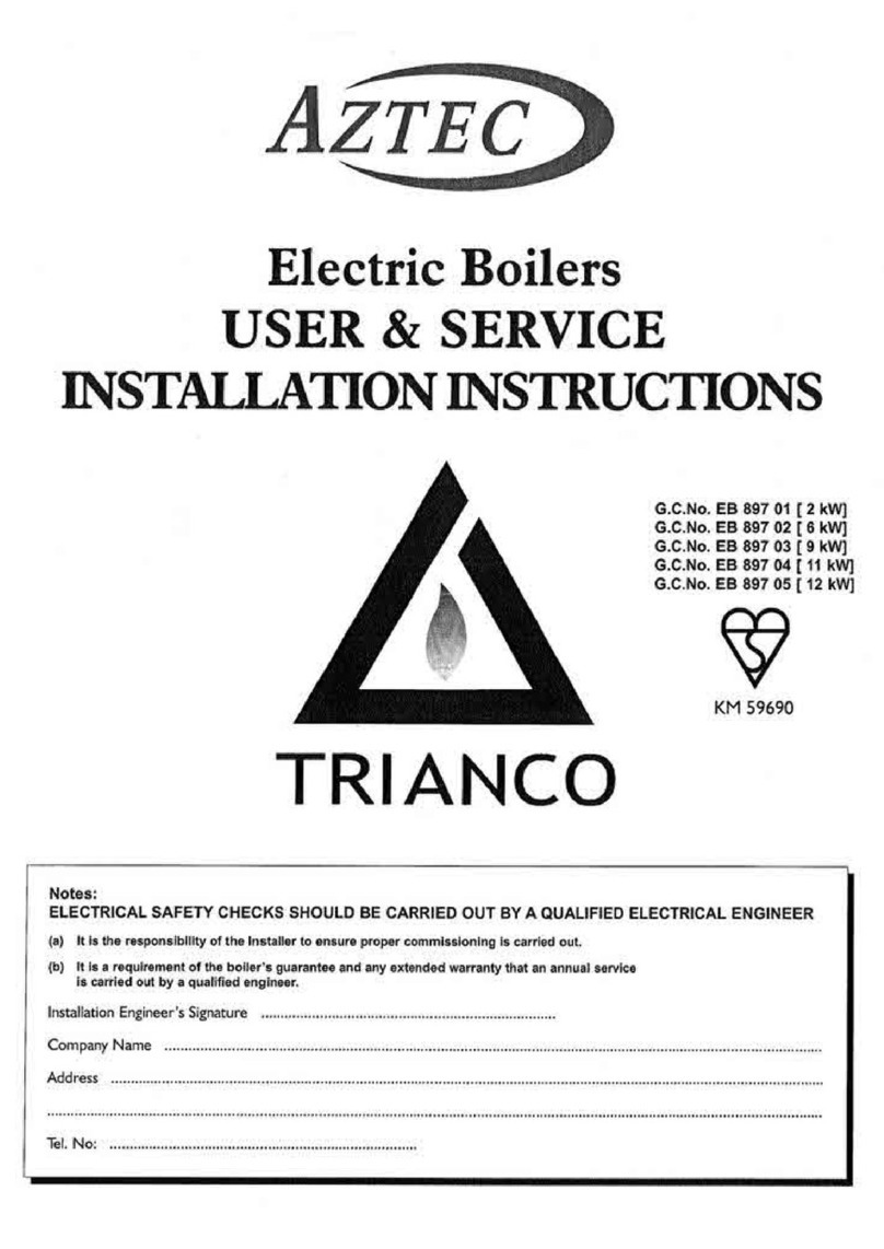 Aztec Trianco G.C.No. EB 897 01 User & service installation instructions