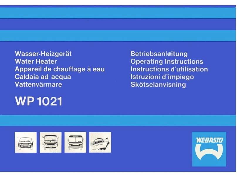 Webasto WP 1021 operating instructions