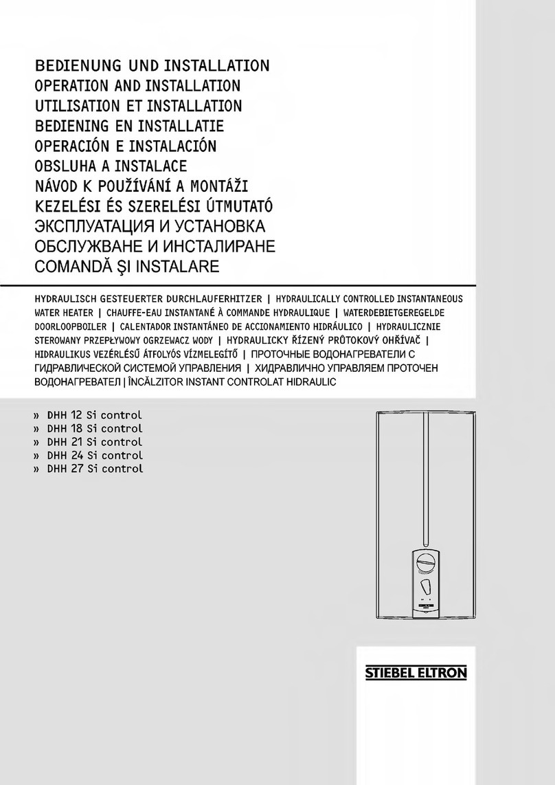STIEBEL ELTRON DHH 12 Si control User manual STIEBEL ELTRON DHH 12 Si control User manual