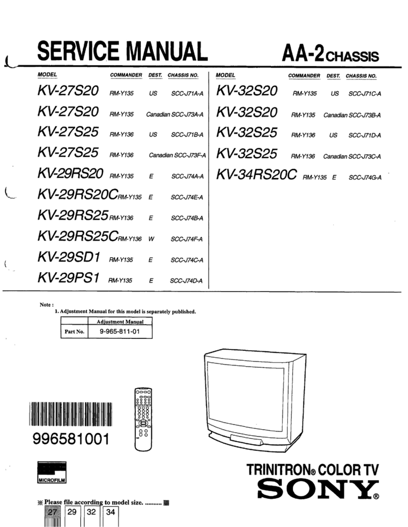 Sony Trinitron KV-27S20 User manual