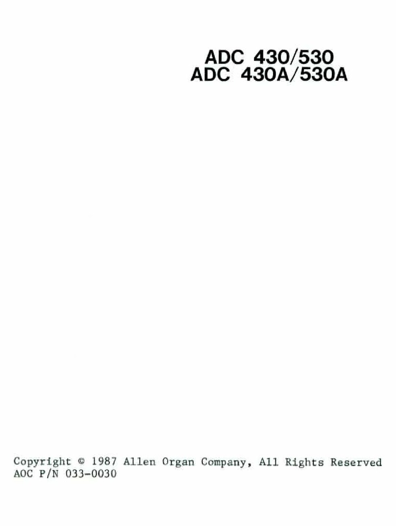 Allen Organ Company LLC ADC 430 user manual