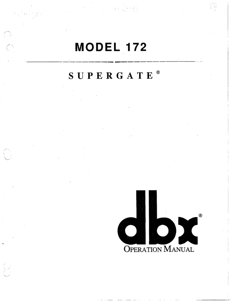 dbx 172 SuperGate User manual