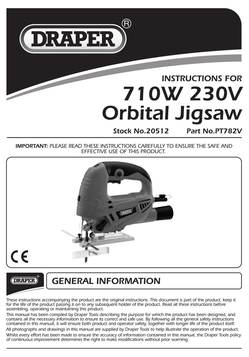 Draper PT782V User manual