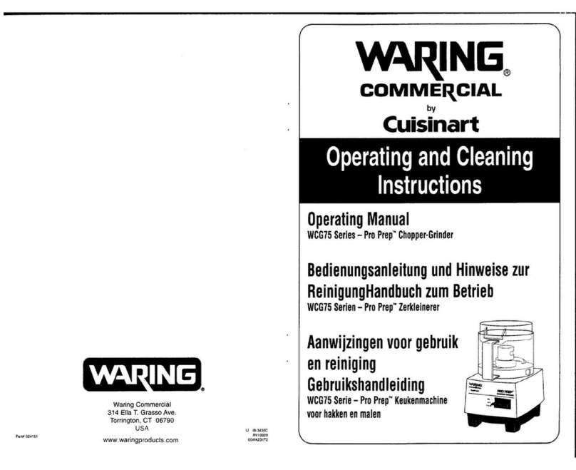 Waring WCG75 Series Configuration guide
