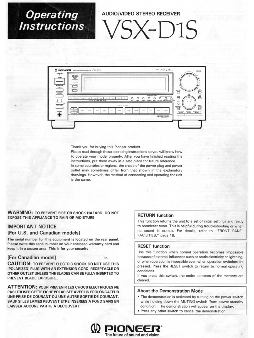 Pioneer VSX-D1S operating instructions