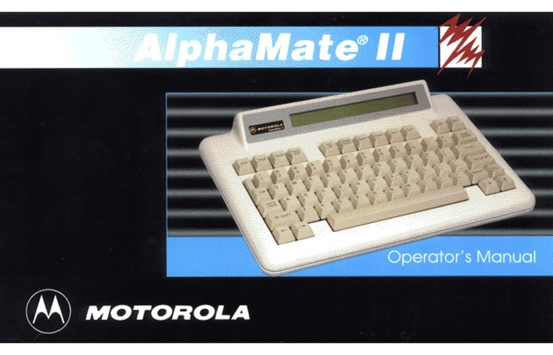 Motorola AlphaMate II Operator's manual